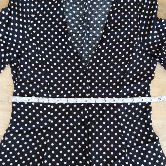 *sold*ZARA Black polka dot, button down mini dress - Picture 5 of 8